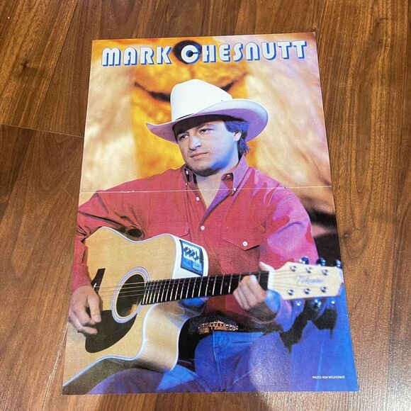 Vintage Country Music Magazine Poster Mark Chesnutt Yoakam‎ Chance 2 Side 8x10.5 - Picture 1 of 2
